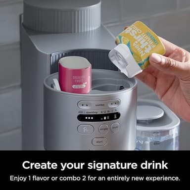 Ninja Thirsti Max Custom Hydration System, Soda Maker, Sparkling Water Maker, Custom Still & Sparkling Drinks, Compact Design, With 60L CO₂ Cylinder & Flavored Water Drops, Silver WC2002 - Image 4