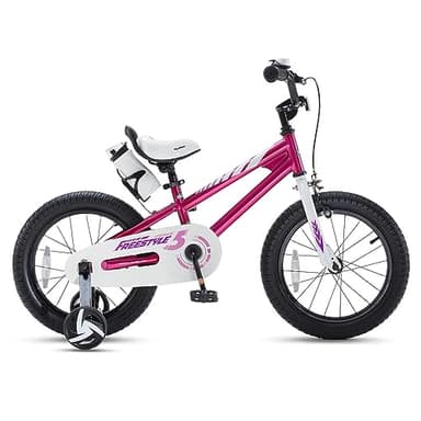 RoyalBaby Freestyle Kid’s Bike, 14 inch with Training Wheels, Fuschia, Gift for Boys and Girls - Image 3
