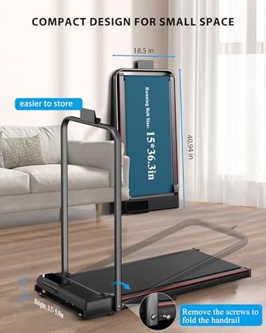 340lb Capacity Walking Pad Treadmill with 12% Incline, Double Deck Under Desk Treadmill Support Full Manual/3-Preset Countdown/App Mode, Portable Treadmills for Small Spaces - Image 6