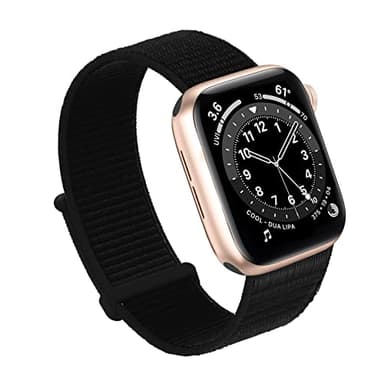 Bifeiyo Compatible with Apple Watch Bands Women Men 46MM 45MM 44MM 42MM 41MM 40MM 38MM,Nylon Sport Loop Strap for iWatch Series 10 9 8 7 6 5 4 3 2 1 SE Ultra(44/45/46/49/S3-42mm,Black) - Image 1