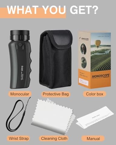 8x25 Pocket Mini Monocular Telescope for Hunting,BAK4 Prism FMC Lens Monoculars for Kids Adults Bird Watching Hiking Camping Wildlife - Image 6