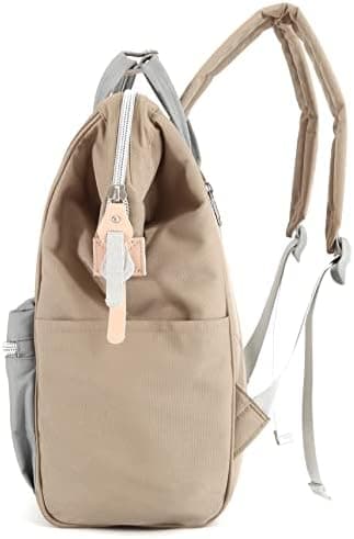 Himawari Laptop Backpack for Women & Men - Travel Backpack With USB Charging Port, Water Resistant, Large Business Bag, College & Doctor Bag (1881-Khaki+leaden22# - Image 3