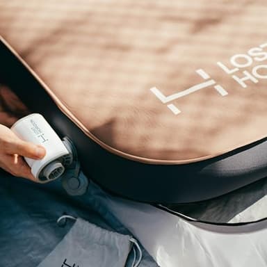 LOSTHORIZON Air & Foam Camping Mattress, Self-Inflating Sleeping Pad, 4.5" Thick, with Air Pump, Full - Image 6