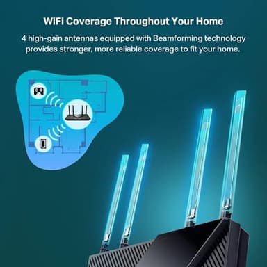 TP-Link Dual-Band AX3000 Wi-Fi 6 Router Archer AX55 | Wireless Gigabit Internet Router for Home | EasyMesh Compatible | VPN Clients & Server | HomeShield, OFDMA, MU-MIMO | USB 3.0 | Secure by Design - Image 5