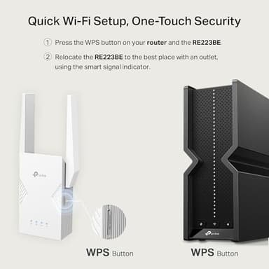 TP-Link BE3200 Wi-Fi 7 Range Extender RE223BE w/Ethernet Port | 3.2 Gbps Dual-Band Wireless Repeater | Internet Signal Booster for Home | Up to 2400 sq.ft, 64 Devices | MLO, EasyMesh | No 6 GHz Band - Image 4