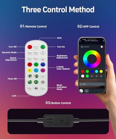 BWGZH Corner Floor Lamp, Smart RGB LED Corner Lamp with Music Sync and 16 Million DIY Colors, App & Remote Control, Color Changing Standing Lamp for Bedroom, Living Room and Gaming Room - Image 8