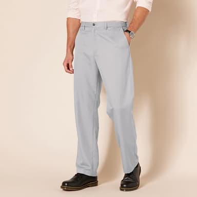 Amazon Essentials Men's Classic-Fit Expandable-Waist Flat-Front Dress Pant, Light Grey, 31W x 28L - Image 6