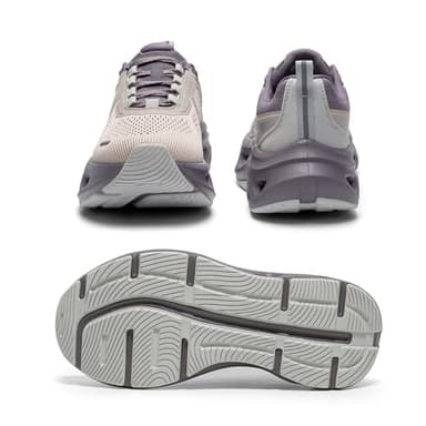 NORTIV 8 Women's Comfortable Walking Shoes Running Tennis MovePropel Athletic Gym Workout Jogging Fashion Sneakers,Size 8,Grey Pink/Purple,SNWS247W - Image 6