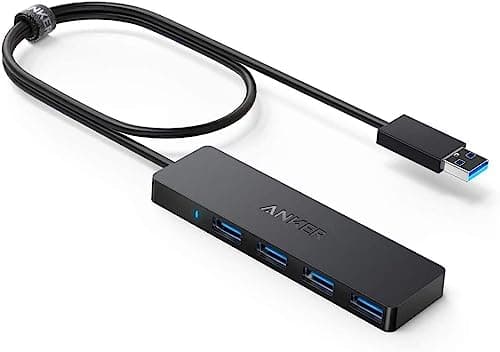 Anker USB Hub 4 Ports, Multiple USB 3.0 Hub, USB Splitter for Laptop, Extender for A Port Laptop, PC, Desktop and More [Charging Not Supported](2ft USB-A) - Image 1