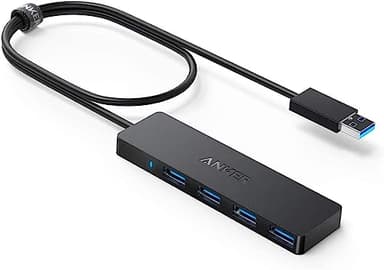 Anker USB Hub 4 Ports, Multiple USB 3.0 Hub, USB Splitter for Laptop, Extender for A Port Laptop, PC, Desktop and More [Charging Not Supported](2ft USB-A) - Image 1