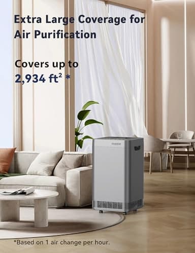 Nuwave Whole House Air Purifiers, Oxypure Smart Air Purifier with 5 Stage Tower Structure Air Filter, Air Quality & Odor Sensors, Sleep Mode for Bedroom, Remove 99.99% of Dust, Smoke, Pollen, Allergen - Image 2
