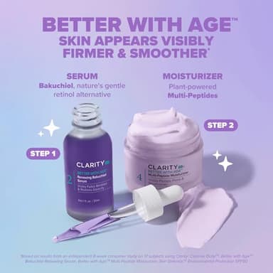 ClarityRx Better With Age Multi-Peptide Anti-Aging Facial Moisturizer, Natural Lifting & Tightening Face Cream, Plant Based, Cruelty Free, Paraben Free (1.7 oz) - Image 6