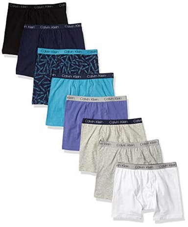 Calvin Klein Boys Boxer Brief Underwear 8 Pack, Mixed Pack, Large - Image 1