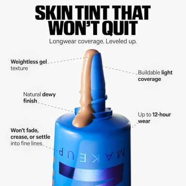 Milk Makeup Hydro Grip Hydrating Gel Skin Tint with Hyaluronic Acid – Buildable Light Coverage for Up to 12 Hours w/Dewy Finish – Non-Comedogenic – 7 Medium w/Neutral Undertones, 1oz - Image 2