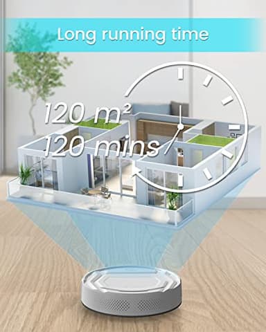 Lefant M210 Pro Robot Vacuum with 2200 Pa Powerful Suction, 6 Cleaning Modes, 120 Mins Runtime, Quiet, Self-Charging, Voice Control, Ideal for Pet Hair and Hard Floor, White - Image 4