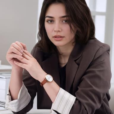 EACHE 12mm Leather Watch Bands for Women Ladies Quick Release Brown Leather Watch Band Replacement Strap with Silver Buckle - Image 7