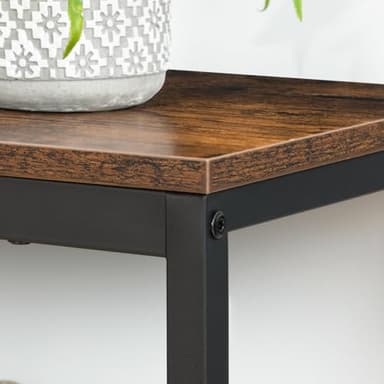 HOOBRO Shoe Bench, 3-Tier Shoe Rack, Industrial Shoe Organizer Storage Bench, 29.5 inches Entry Bench with Mesh Shelves, for Entryway, Living Room, Hallway, Easy Assembly, Rustic Brown BF75HX01 - Image 8