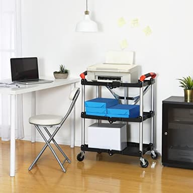 Olympia Tools 410-007 Pack-N-Roll 150 lbs Folding Collapsible Service Cart, Black/Red - Image 6