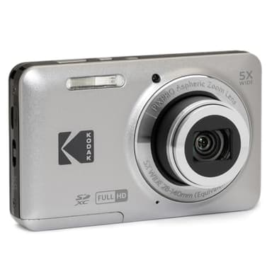 KODAK PIXPRO FZ55-GRY 16MP CMOS Sensor Digital Camera 5X Optical Zoom 28mm Wide Angle 1080P Full HD Video 2.7" LCD Vlogging Camera, Gray - Image 5
