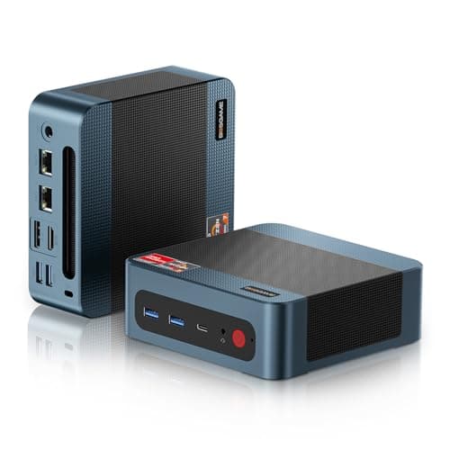 BOSGAME P3 Mini PC, AMD Ryzen 7 6800H Mini Computers, 24GB DDR5, 1TB PCIe SSD, 4K Triple Display & USB4, Dual 2.5G LAN & Wi-Fi 6E & BT5.2, Desktop Computers for Gaming, Office, Design - Image 1