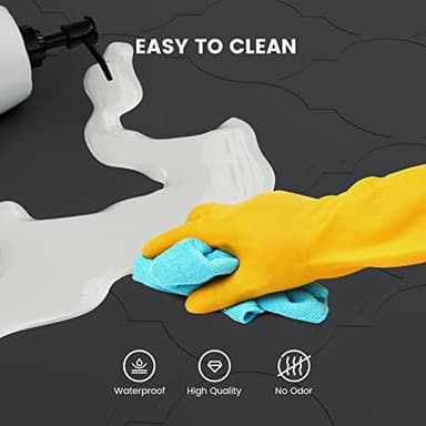 Under Sink Mat, 28" x 22" Silicone Kitchen Cabinet Tray, Waterproof & Flexible Under Sink Liner for Kitchen Bathroom and Laundry Room(Black) - Image 5