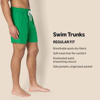 Amazon Essentials Men's 7" Swim Trunks with Mesh Lining, Pockets, Drawstring Closure, Lilac Red Crocodiles, X-Large - Image 2