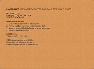 Amazon Brand - Happy Belly Light Roast Coffee Pods, Hazelnut Flavored, Compatible with Keurig 2.0 K-Cup Brewers, 100 Count - Image 6