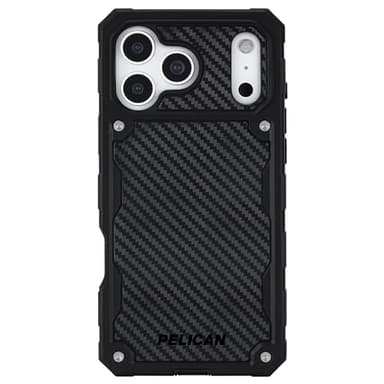 Pelican Shield iPhone 17 Pro Max Case [Compatible with MagSafe] Rugged Phone Case w/ 24ft Military-Grade Drop Protection - Heavy Duty Phone Cover w/Belt Clip Holster for iPhone 17 Pro Max - Carbon - Image 1