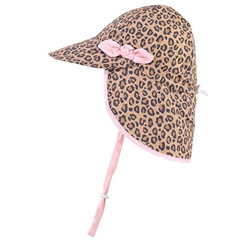 Hudson Baby Unisex Baby Sun Protection Hat, Leopard, 6-18 Months