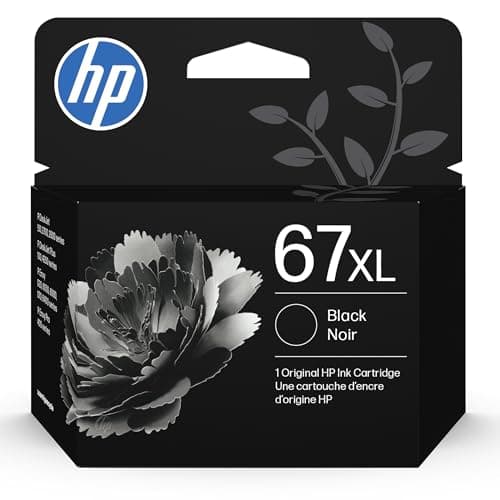 HP 67XL Black High-yield Ink Cartridge for HP Printers | Works with Printer Series: DeskJet 1255, 2700, 4100, ENVY 6000, 6400 Series | Eligible for Instant Ink | 3YM57AN - Image 1