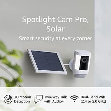 Ring Spotlight Cam Pro, Solar | 3D Motion Detection, Two-Way Talk with Audio+, and Dual-Band Wifi (2022 release) - White - Image 5