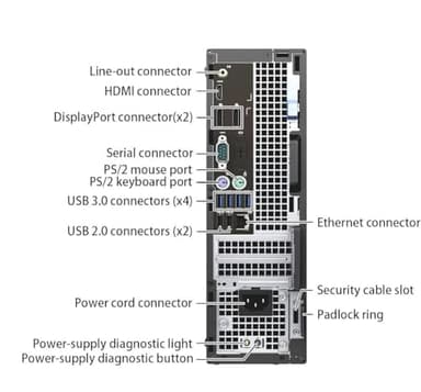 Dell OptiPlex 3420 SFF PC Desktop Computer, with 24" FHD(1920x1080) Monitor, Intel i5-6500U 3.2GHz, 16GB DDR4, 256GB SSD, Keyboard&Mouse, USB WiFi, Win 10 Pro(Renewed) - Image 5