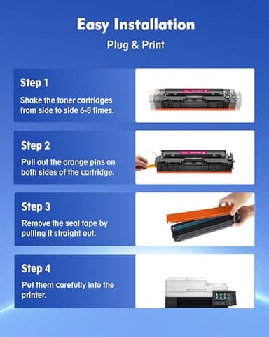 DMGE 201X Toner Cartridges 4 Pack - High Yield Replacement for HP 201X Black HP 201X 201A Compatible with HP Color Laserjet Pro MFP M277dw Toner,M252dw Toner,M277 M252 Series Printer - Image 7