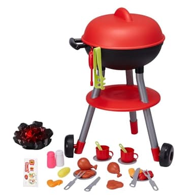 VEVOR 28 PCS BBQ Grill Playset, Kids Toys Kitchen Playset with Sound & Light, Little Chef Play, Interactive Grill Play Food Cooking Playset Barbecue Toy Grill for Toddlers Boys Girls 3-5 Birthday Gift - Image 9
