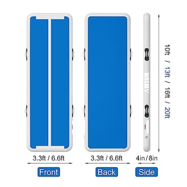 AWSUM 23ft x 6.6ft x 8inches Air Gymnastics Mat Inflatable Tumble Track Mats with Electric Pump for Home Use/Gym - Image 3