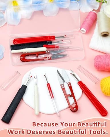 FIVEIZERO Seam Rippers for Sewing – 2 Big and 2 Small Stitch Remover Tools, Thread Ripper, Embroidery Removal Tool with Thread Snips - Image 6