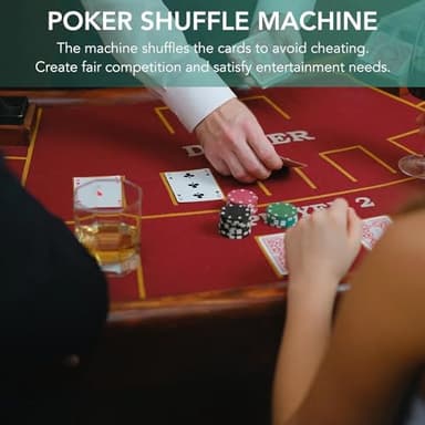 Rareidel Automatic Card Shuffler 2 Deck, Battery Operated Card Dealer Machine, Electric Casino Card Shuffler for UNO, Blackjack, Texas Hold'em, Home Card Games - Image 3