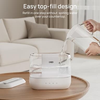 Dreo Humidifiers for Bedroom, 4L Top Fill for Large Room, 36H Runtime, 28 dB Quiet Supersized Cool Mist Air Humidifier for Baby Nursery, Plants, Indoor, Night Light, Easy to Clean & Fill - Image 6