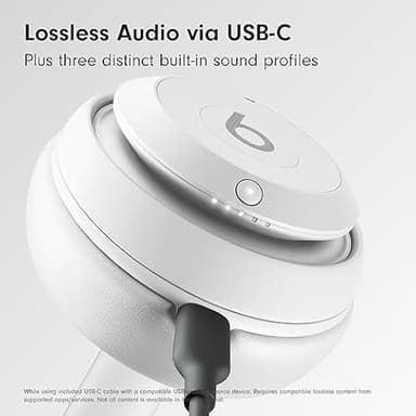 Beats Studio Pro - Wireless Bluetooth Noise Cancelling Headphones - Personalized Spatial Audio, USB-C Lossless Audio, Apple & Android Compatibility - Matte White (Renewed Premium) - Image 5
