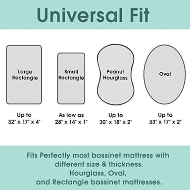 Stretch Fitted Bassinet Sheet Set BROLEX 2 Pack Cradle Sheets for Bassinet Pad/Mattress,Unisex Boys Girls,Ultra Soft,Giraffe Leaf - Image 6