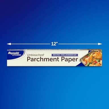 Reynolds Kitchens Unbleached Parchment Paper Roll, Non Stick Parchment Paper for Cooking and Baking, Oven Safe up to 425 Degrees, Chlorine-Free, 45 Feet x 12 Inches, 45 Total Sq. Ft. - Image 2