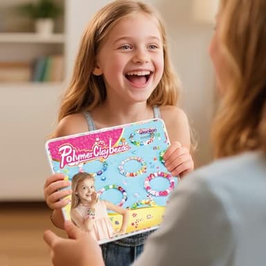 Gionlion 1200 Pcs Polymer Clay Beads Bracelet Making Kit, 25 Style Animal Fruit Flower Butterfly Bunny Pony Letter Beads Charms for Jewelry Making, DIY Art and Crafts Toys Gifts for 4+ Year Old Kids - Image 6