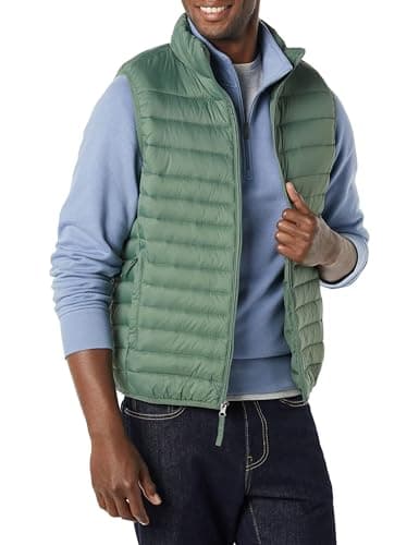 Amazon Essentials Men's Lightweight Water-Resistant Packable Puffer Vest, Green, XX-Large - Image 1