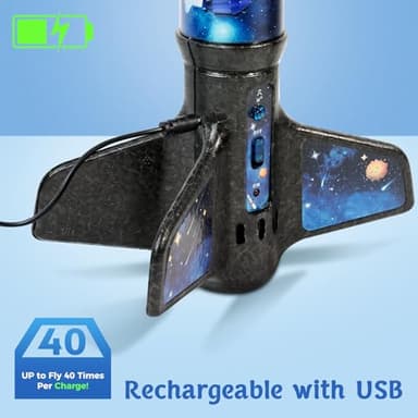 Rocket Launcher for Kids -200 Feet of Flight Altitude, Auto Electric Rocket Toys with Safe Parachute, Outdoor Summer Yard Toys Christmas Birthday Gifts for Boys & Girls Age 6 7 9 10 12 8-13 Years Old - Image 6