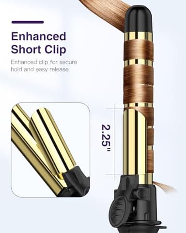 Rotating Curling Iron 1 Inch for All Hair Types-Rapid Heating Automatic Curling Iron Self Curling Wand-Dual Voltage Auto Rotating Hair Curler for Curls and Waves - Image 4