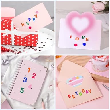 1512 Letter Stickers, 12 Sheets Alphabet Sticker, Vinyl Letters, Mailbox Numbers, Self Adhesive Sticks for Scrapbook, Graduation Cap, Water Bottle, Windows, 1 inch Multicolor Stick on Letters - Image 7