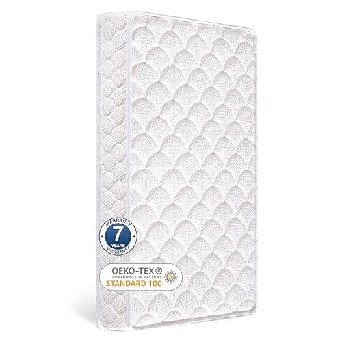 Tiankehan Dual-Sided Crib Mattress & Toddler Mattress – 52" x 27.6" x 5",100% Knitted Fabric, Moisture Absorbent & Breathable, Fits Standard Full-Size Cribs & Toddler Beds - Image 1