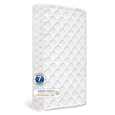 Tiankehan Dual-Sided Crib Mattress & Toddler Mattress – 52" x 27.6" x 5",100% Knitted Fabric, Moisture Absorbent & Breathable, Fits Standard Full-Size Cribs & Toddler Beds - Image 1