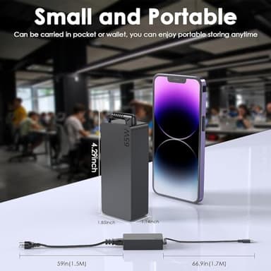 Ruilezyo 65W USB C Laptop Charger Compatible with Lenovo Thinkpad Chromebook Yoga Laptop and More USB Type C Power Cord - Image 4