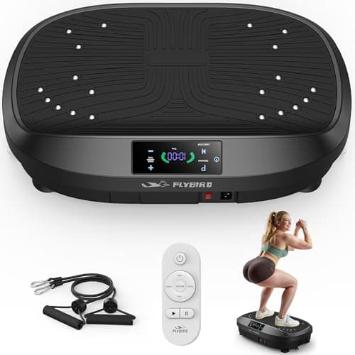FLYBIRD Vibration Plate Exercise Machine, 120 Adjustable Speed High Intensity Vibration for Muscle Toning Weight Loss Lymphatic Drainage, Full Body Workout Vibration Plate Ideal for Fitness & Recovery - Image 1